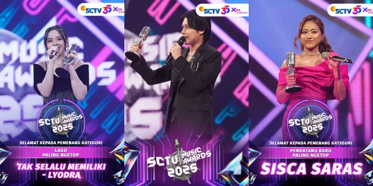 List of Winners at the SCTV Music Awards 2025, Lyodra Takes Home the Trophy - Aqeela Calista Wins the Most Popular Remake Song Award!
