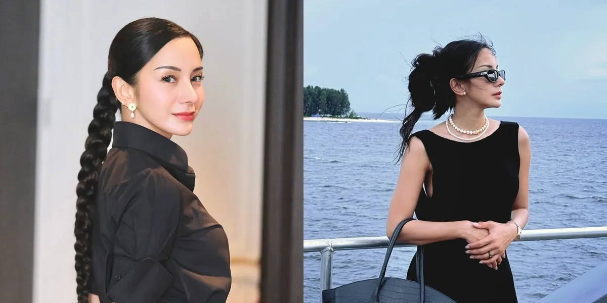 A Series of Beautiful Portraits of Kirana Larasati in All-Black Attire, Always Elegant and Classy