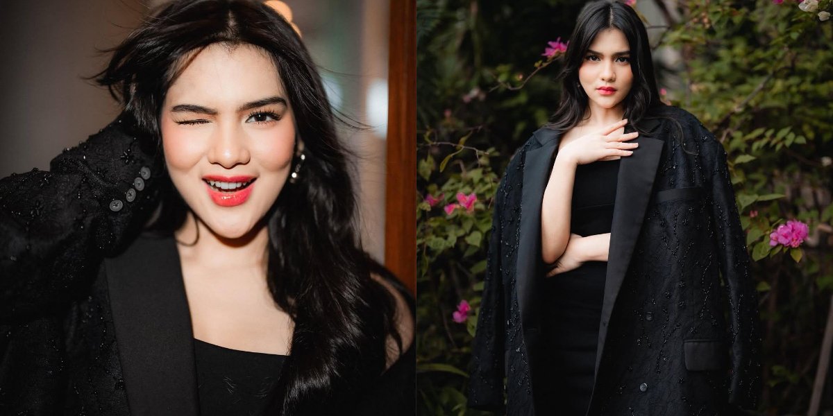 A Series of Portraits of Davina Karamoy in Mamba Girl Style, All-Black Outfit But Her Beauty Shines On