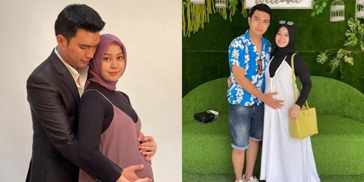 A Series of Pictures of Salsabilih, Aldi Taher's Pregnant Wife, Showing Her Growing Baby Bump