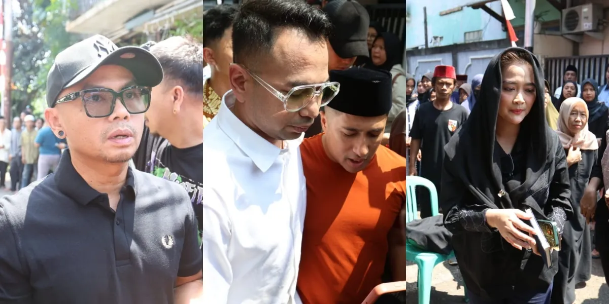 A Line of Artist Friends Arrives at Mpok Alpa's Funeral, Including Raffi Ahmad and Wendi Cagur