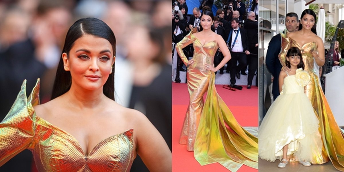 Detail of Aishwarya Rai's Gold Mermaid Dress, Harvesting Criticism!