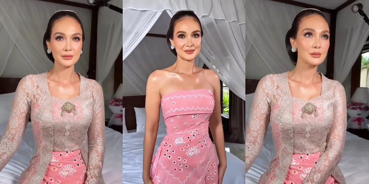 Details of Kebaya and Makeup of Luna Maya during Sungkeman, the Bride's Aura of Ms. Bulan Shines Clearly