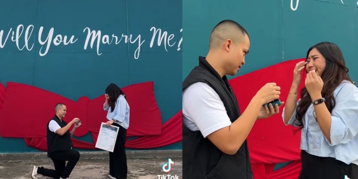 Moments of Cellos Botak TikToker Proposing to His Girlfriend After 7 Years of Dating