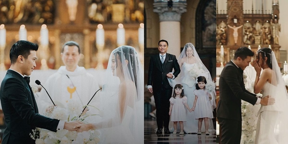 Moments of Eva Celia's Wedding Blessing, Accompanied by Indra Lesmana to the Altar - Former Stepfather Also Joins