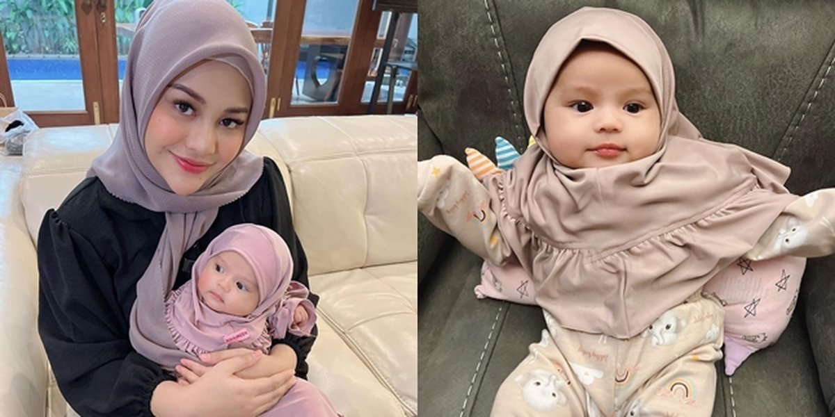 Taught to Cover Aurat Since Childhood, Peek at Baby Ameena's Portrait, Aurel Hermansyah's Hijab-Wearing Daughter - Even More Beautiful and Adorable