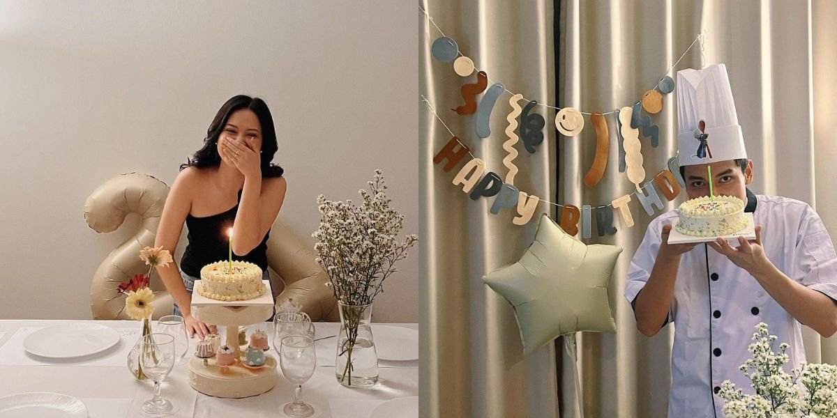 Surprised by Boyfriend, Here are 8 Photos of Hanggini's 24th Birthday Moment - Luthfi Aulia Becomes a Chef for a Day!