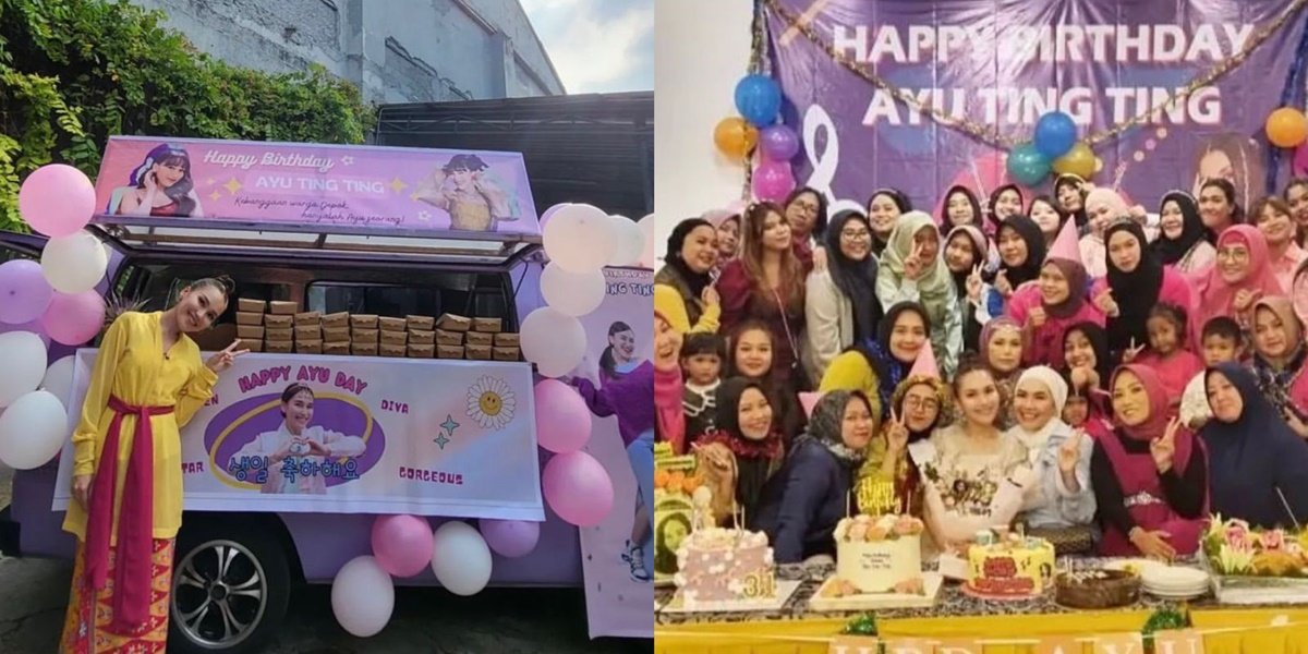 Given a K-Pop Idol Food Truck Gift from Ayah Ojak, 8 Fun Photos of Ayu Ting Ting's Birthday in Depok