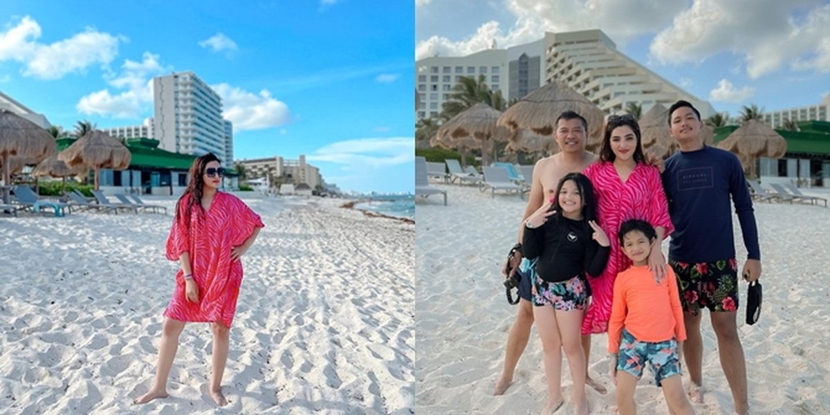 Praying for Hidayah While Posting Photos on the Beach, Here are 7 Pictures of Ashanty's Vacation to Mexico - Celebrating Azriel Hermansyah's Birthday