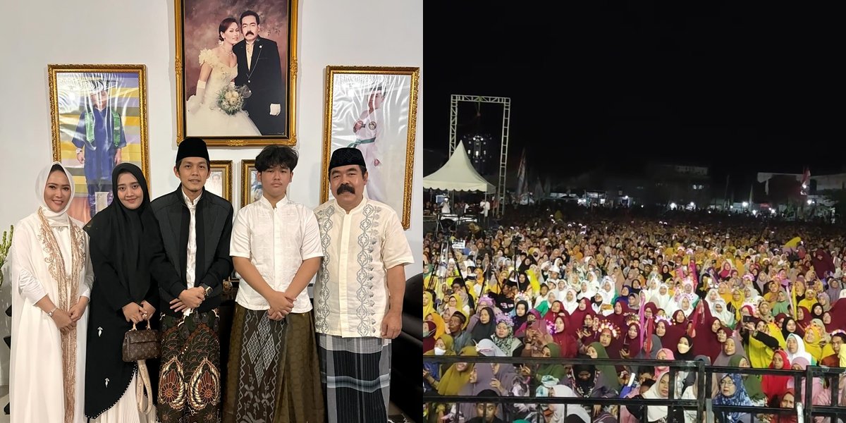 Attended by Thousands of Congregants, 8 Photos of Inul Daratista Holding a Religious Gathering with Gus Iqdam in Celebration of Yusuf Ivander's Birthday
