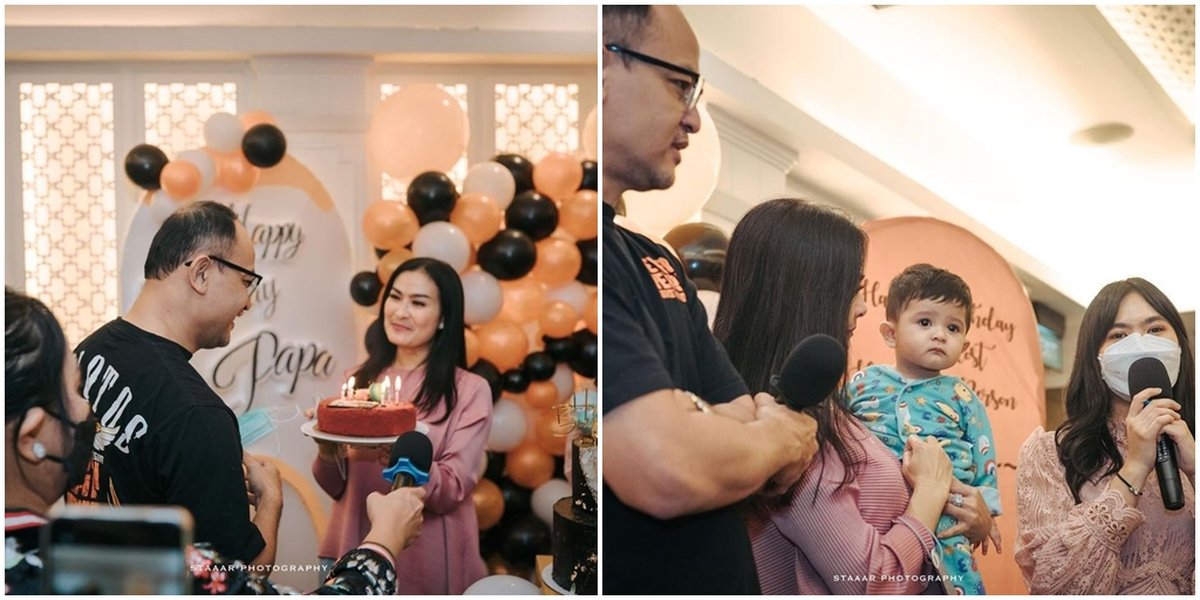 Celebrating Joyfully, 10 Photos of Iis Dahlia's Husband's Birthday - Baby Syaki, Rizki DA's Child, is So Adorable