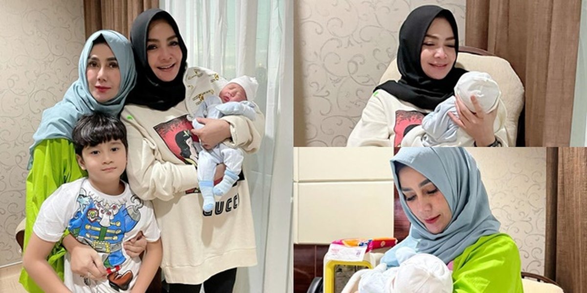 Cool Grandma Duo, 8 Moments of Rieta Amilia and Amy Qanita Babysitting Baby Rayyanza - Joyfully Welcoming the Birth of Their Grandchild