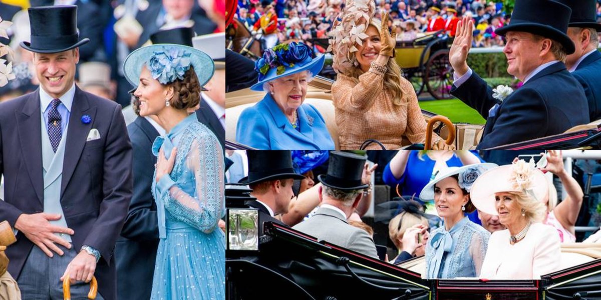 Cheerful Expression of Kate Middleton - Prince William at Royal Ascot