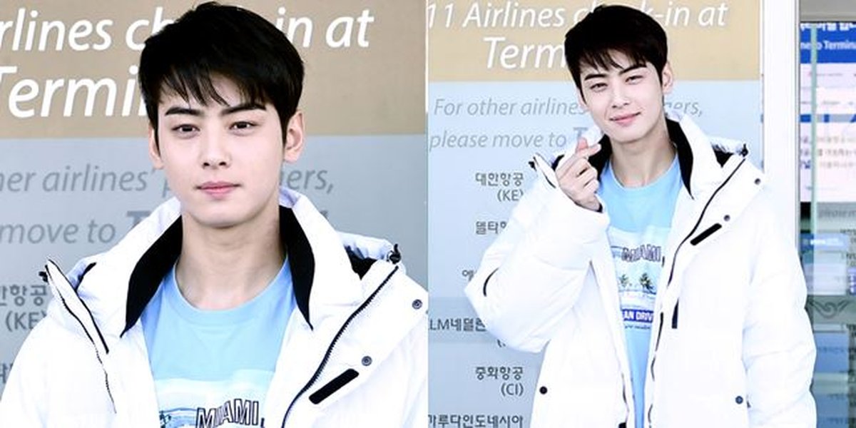 Fashion Airport Cha Eun Woo with New Hairstyle Heading to Japan