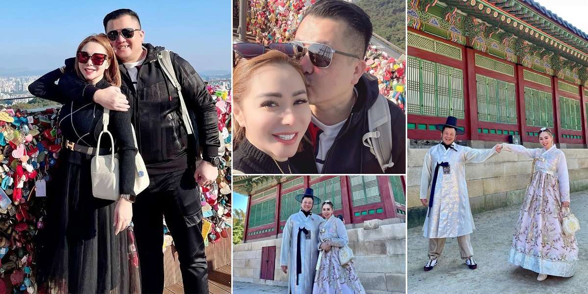 Femmy Permatasari and Husband's Romantic Vacation in Korea, Photoshoot in Hanbok - Hugging and Kissing Like Honeymooners