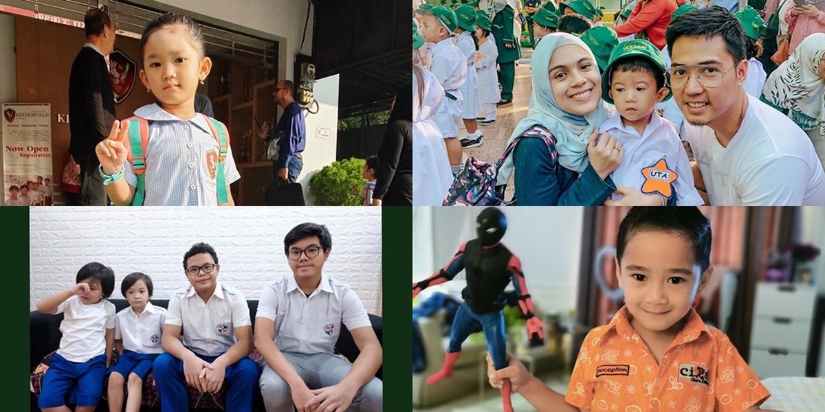 Photos of Celebrity Children, Rafathar - Bilqis on the First Day of School