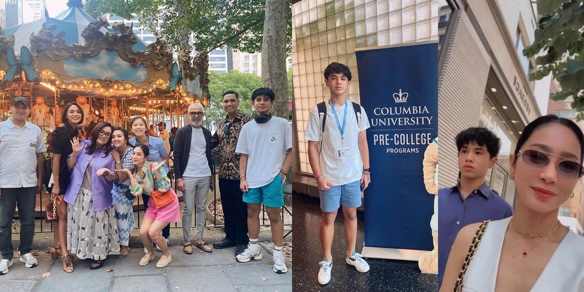 PHOTO of Karan Summer Program at Columbia University, Bunga Zainal Looks Like a Teenager Taking Her Younger Sibling to School