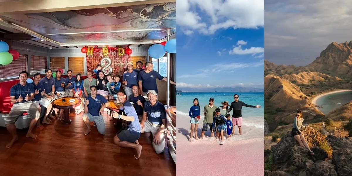 Ayu Dewi's Vacation Photos in Labuan Bajo, Spa with Husband - Celebrating Child's Birthday on a Ship