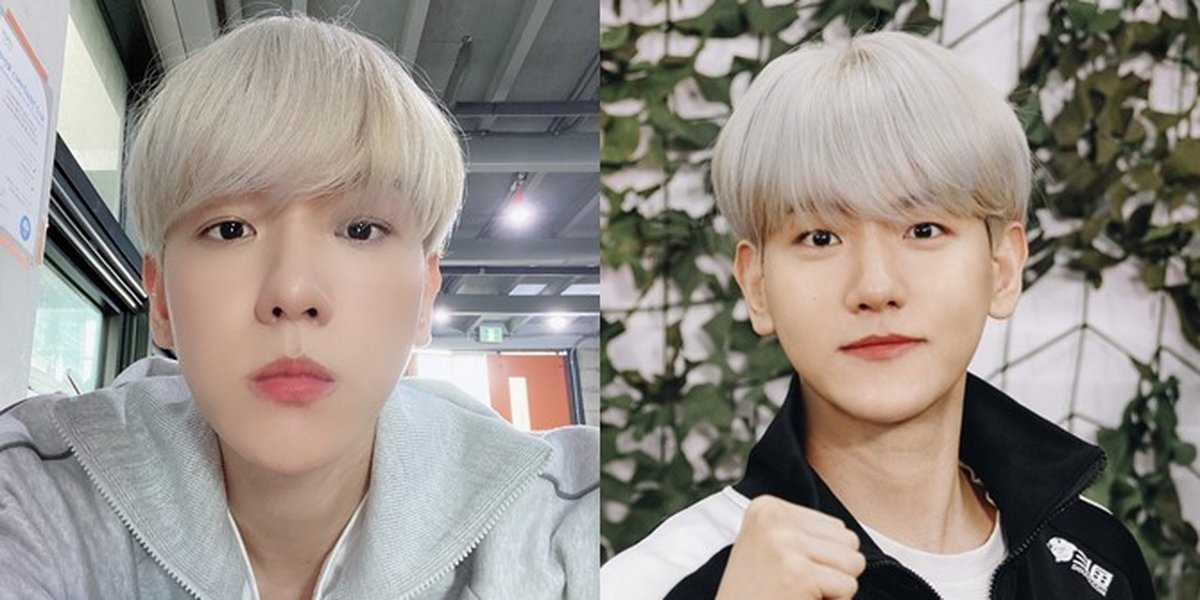 Photo of Baekhyun EXO with White Hair as the Result of a Poll of 500 Thousand Fans on Twitter, Looking Younger