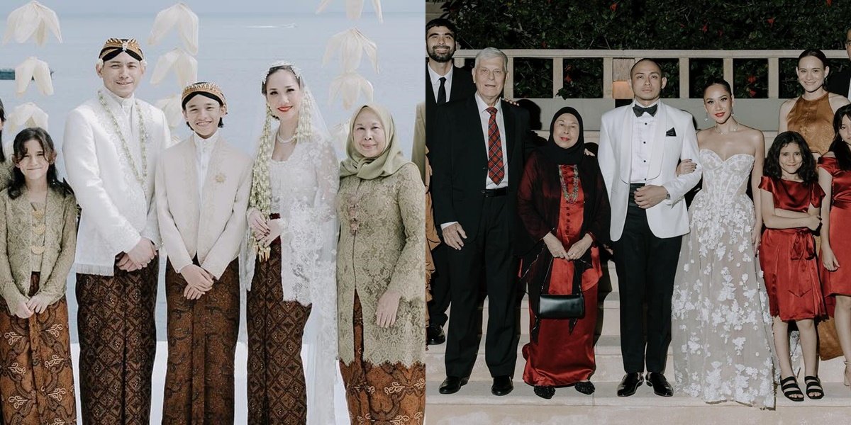 Photo of Bunga Citra Lestari with Complete Family of Ashraf at Her Wedding, Her Beautiful Nieces