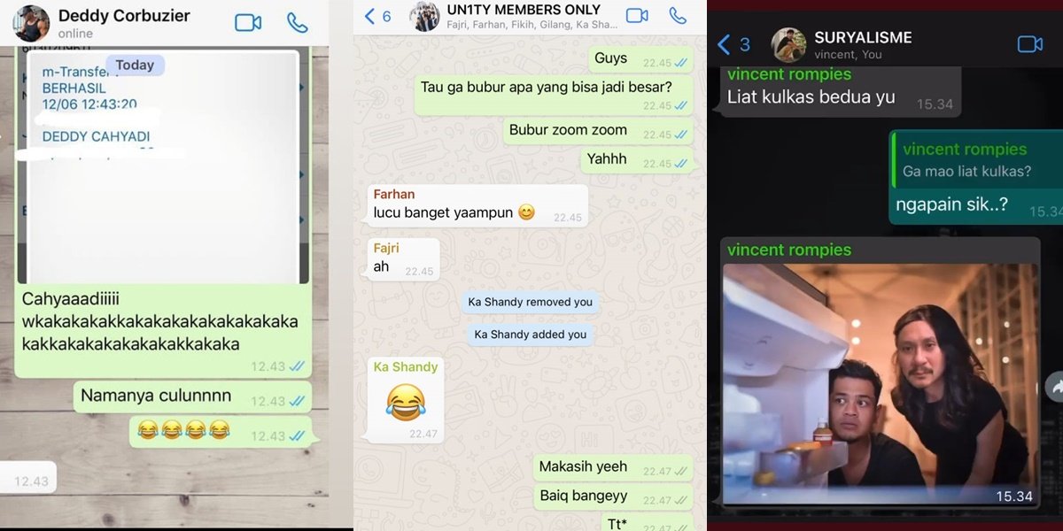 Weird and Hilarious Celebrity Chat Photos That Make Netizens Laugh, Deddy Corbuzier's Real Name Becomes the Highlight