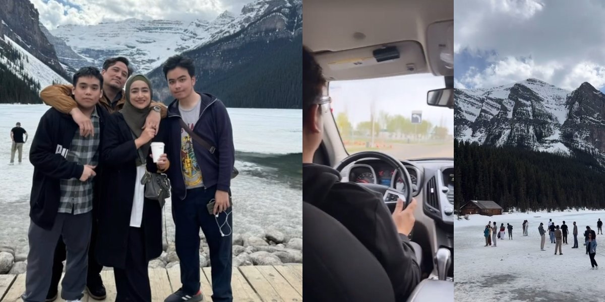 PHOTO Cindy Fatikasari Invites Children on Vacation to Beautiful Lake, Tengku Firmansyah Begins to Drive on the Left Side