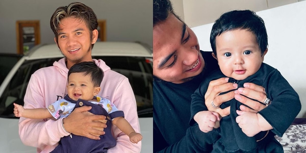 Photos of Baby Syaki, Rizki DA's Child, Growing Bigger and Handsome, with Moon-shaped Eyes and Super Thick Hair