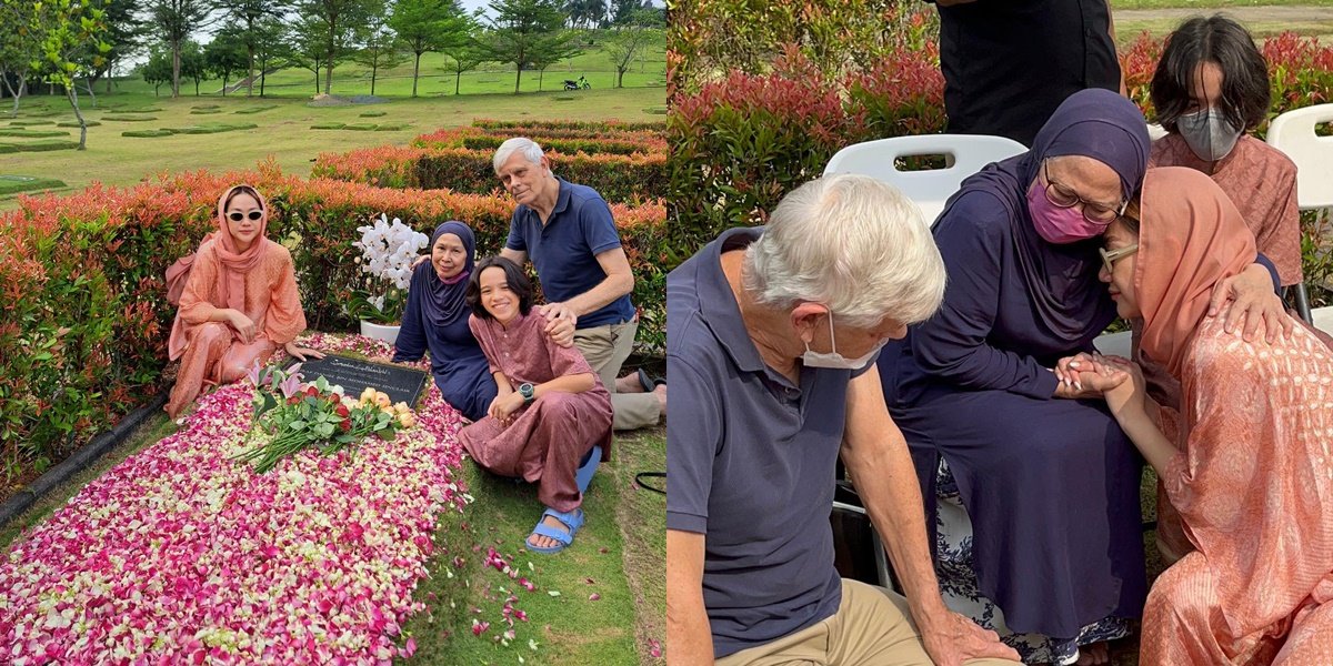 BCL's Photos Visiting Ashraf Sinclair's Grave on Her Husband's Birthday, Expressing Longing and Writing Touching Messages