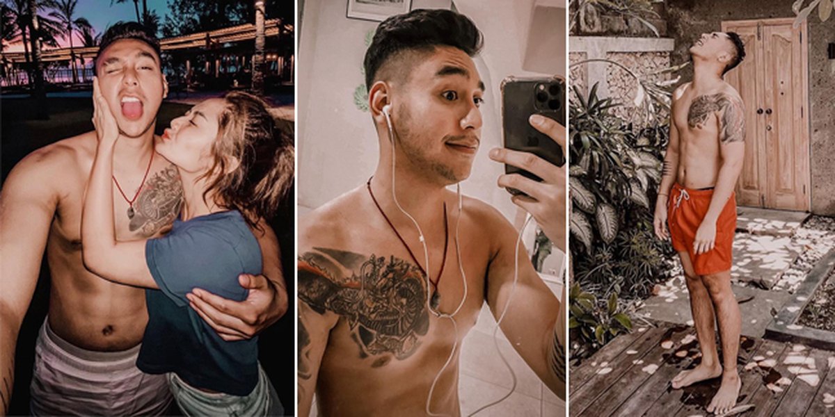 Hot Photos of Krisjiana, Siti Badriah's Husband When Shirtless, Showing Tattoos and Chocolate Abs