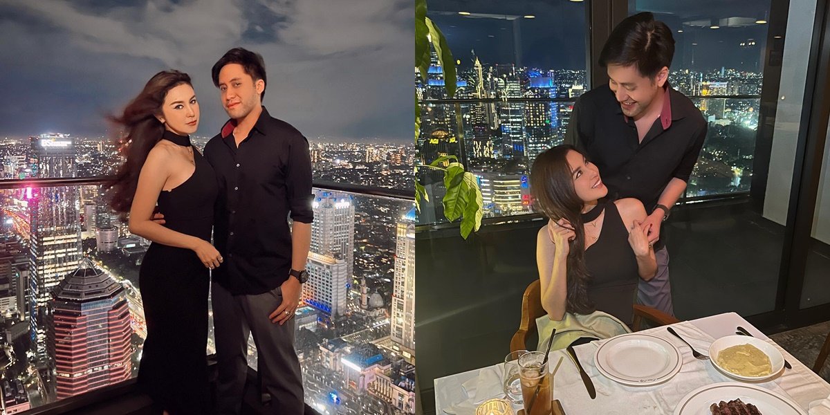 Photos of Kevin Aprilio Celebrating 2nd Anniversary, Romantic Dinner at Luxury Restaurant - Body Goals Vicy Melanie Highlighted