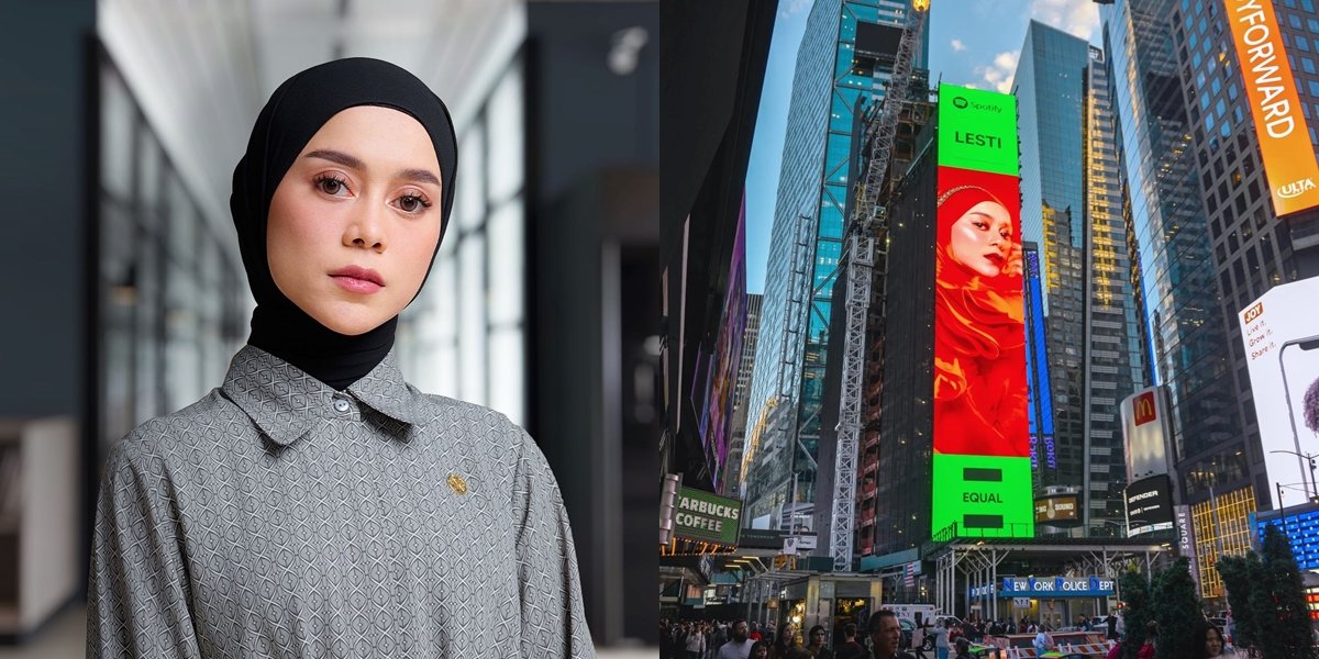 Photos of Lesti Kejora in Times Square New York, Becoming the First Young Dangdut Singer to Appear