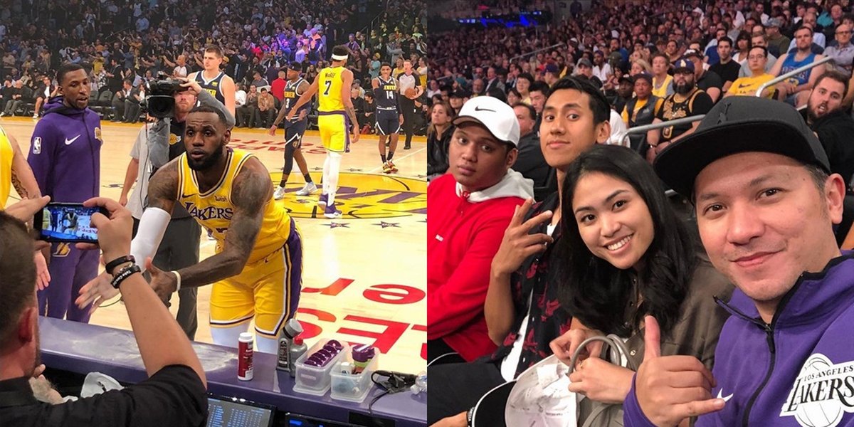 PHOTO: Gading Marten Watches the LA Lakers VS Denver Game!