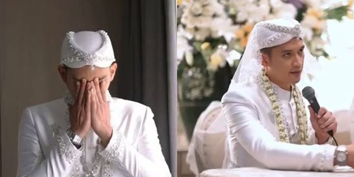 Rezky Aditya's Nervous Photos Before and During the Wedding Ceremony, Making Ciki's Family Cry