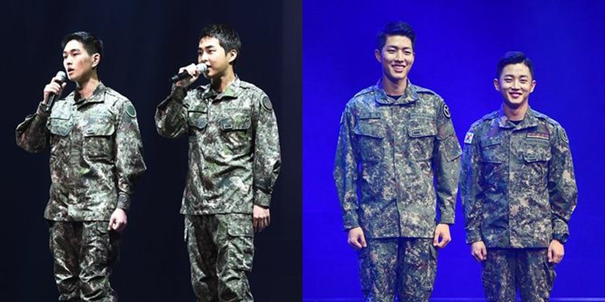 Idol Photos During Military Service & Becoming Military Musical Stars, Xiumin - Kim Min Suk