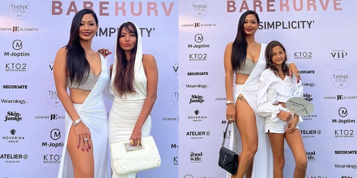 Indah Kalalo Appears in Fashion Show, True Hot Mom Wearing a Very High Slit Dress