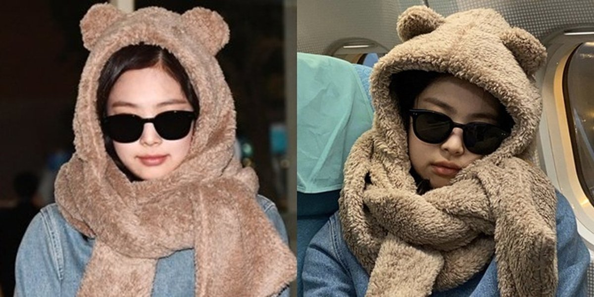 Foto Jennie BLACKPINK Becomes 'Bear' at the Airport, Super Cute