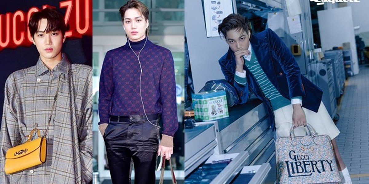 Foto Kai EXO Confidently Wearing Clothes, Bags, and Accessories Typically Worn by Women, Still Looks Masculine