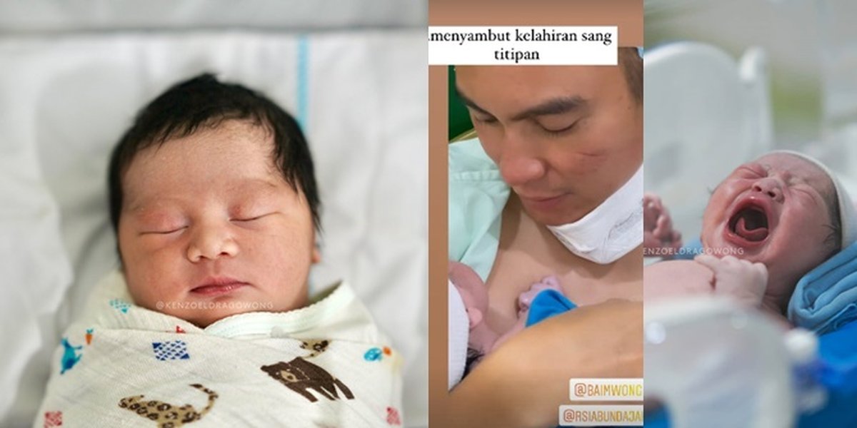 Photo of Kenzo Eldrago, Baim Wong and Paula Verhoeven's Second Child, Handsome Baby Resembles a Korean