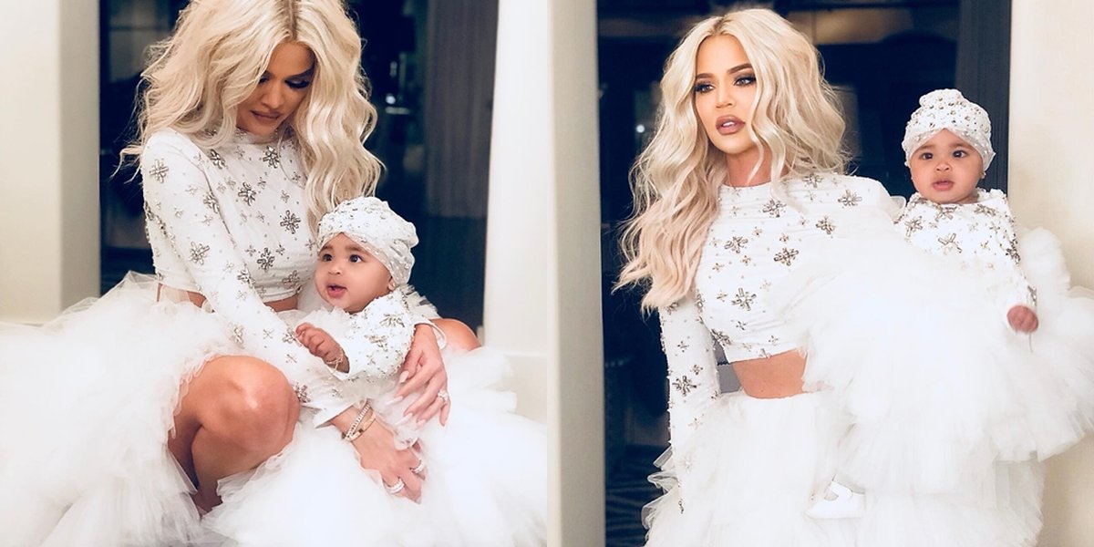 PHOTO: Compact, Khloe Kardashian & Baby True appear all in white