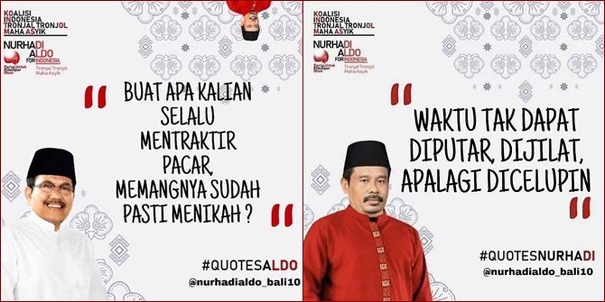 PHOTO: Funny and Cool Quotes from Fictional Candidates Nurhadi - Aldo