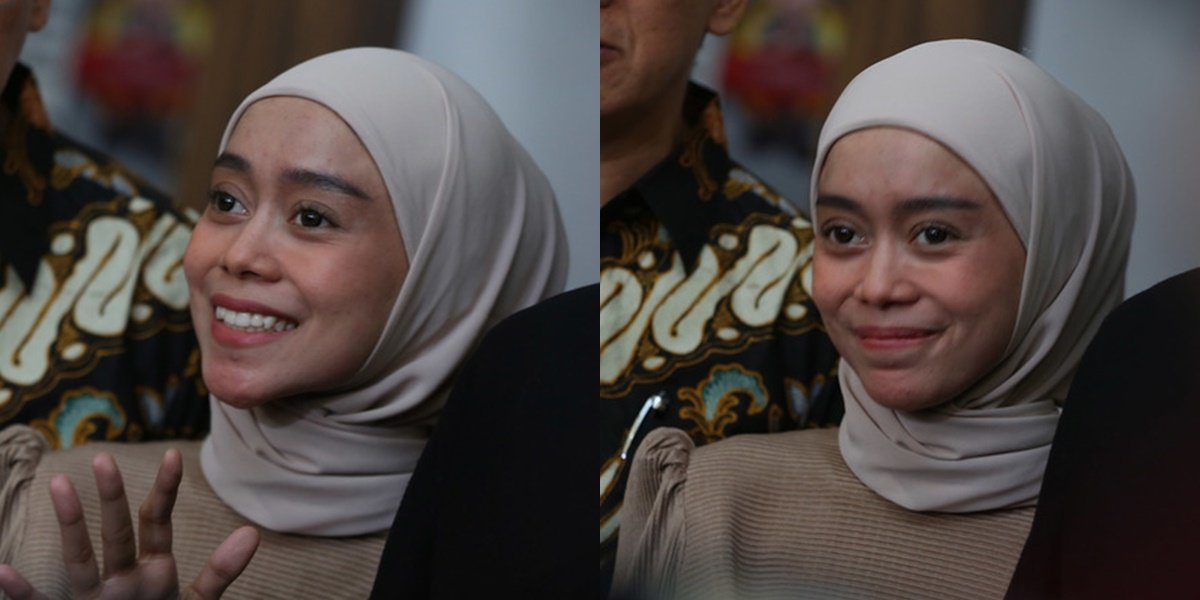 Lesti Kejora's Smiling Photos at the Press Conference, Grateful that Rizky Billar has Admitted his Mistake and Hopes that her Husband Will Meet their Child Soon