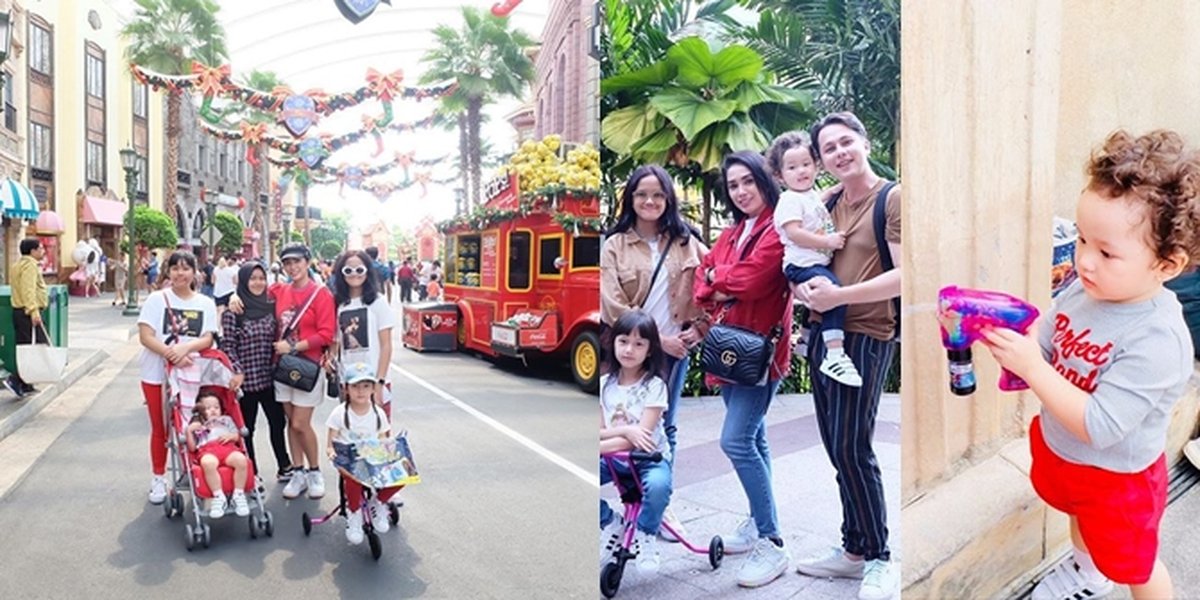 New Year Vacation Photos, Ussy and Andhika Take Their Children to Singapore