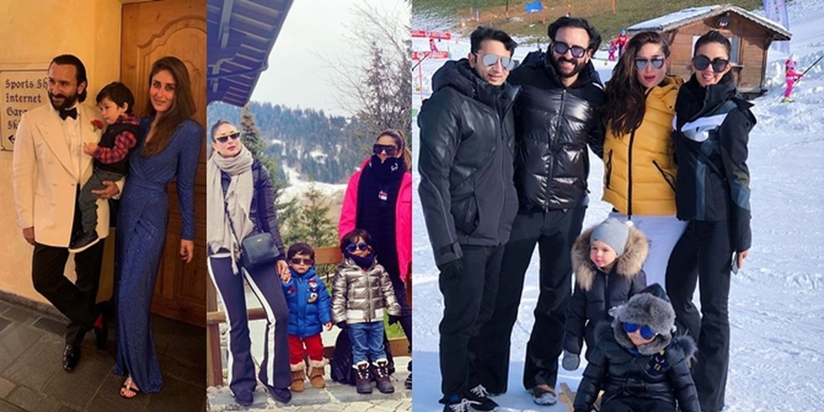 PHOTO New Year Vacation Kareena Kapoor, Playing Snow with Taimur