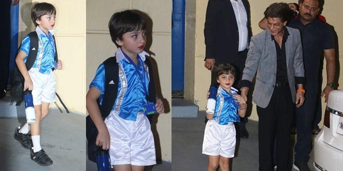 PHOTO Funny AbRam Khan After Performing on Stage at School, Confidently Greets Journalists Wearing Bright Red Lipstick