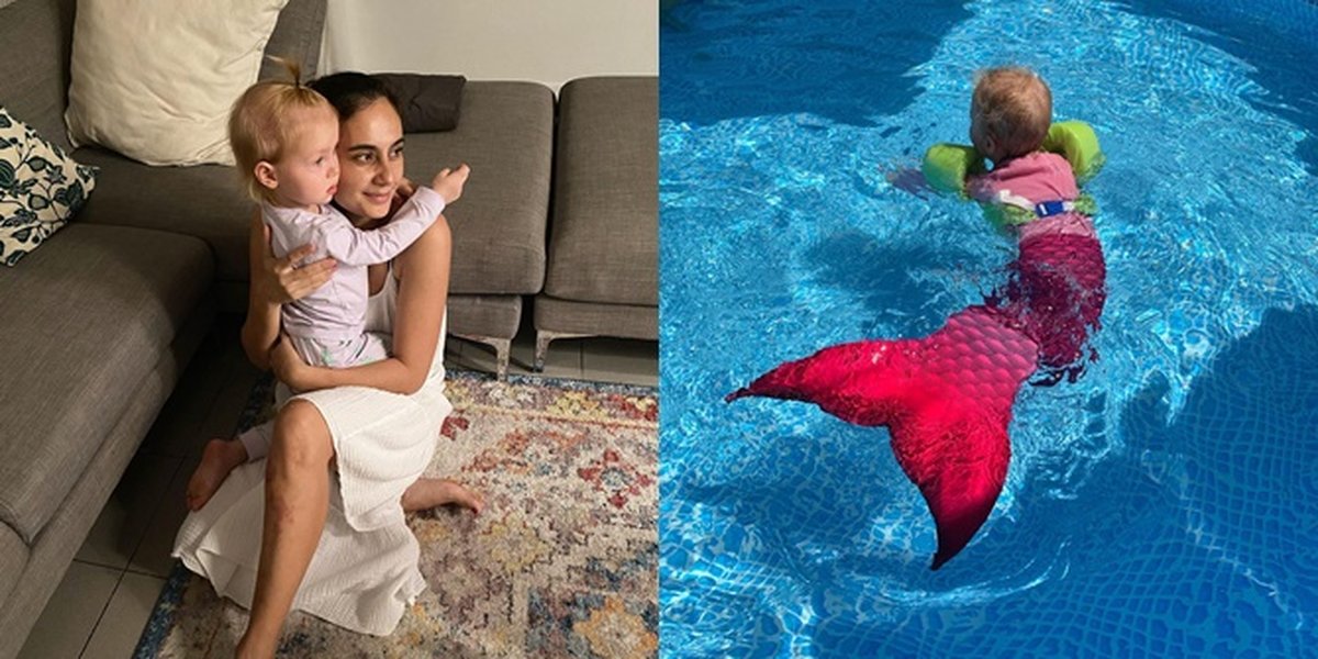 Funny Photos of Allie, Marissa Nasution's Daughter, When She Became the Cutest Mermaid