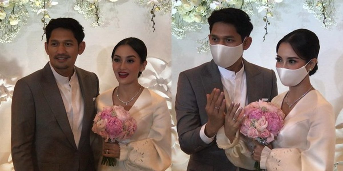 Sweet Photos of Ririn Ekawati and Ibnu Jamil during Press Conference, There is Meaning Behind the Choice of Orchids and White as Wedding Decorations