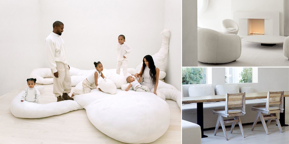 PHOTO: The Luxury of Kim Kardashian's Minimalist House, All White Interior - Futuristic Style