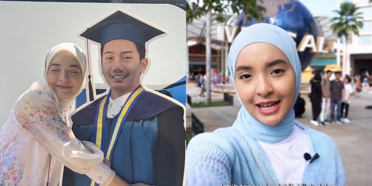 Photo of Nabila Ishma Fulfilling Promise to Accompany Late Eril Putra Ridwan Kamil's Graduation, Now More Positive Vibe and Happy