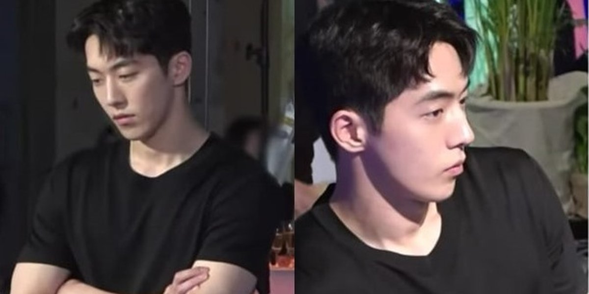 Photo of Nam Joo Hyuk Wearing a Black T-Shirt and Showing Muscular Arms, Making Fans Go Crazy!