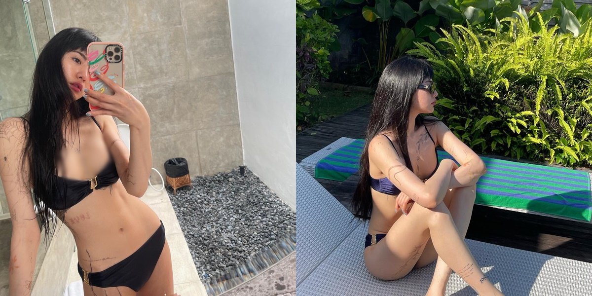 Photo of Nana After School Healing at Villa Bali, Wearing Bikini Showing Body Goals and Tattoos